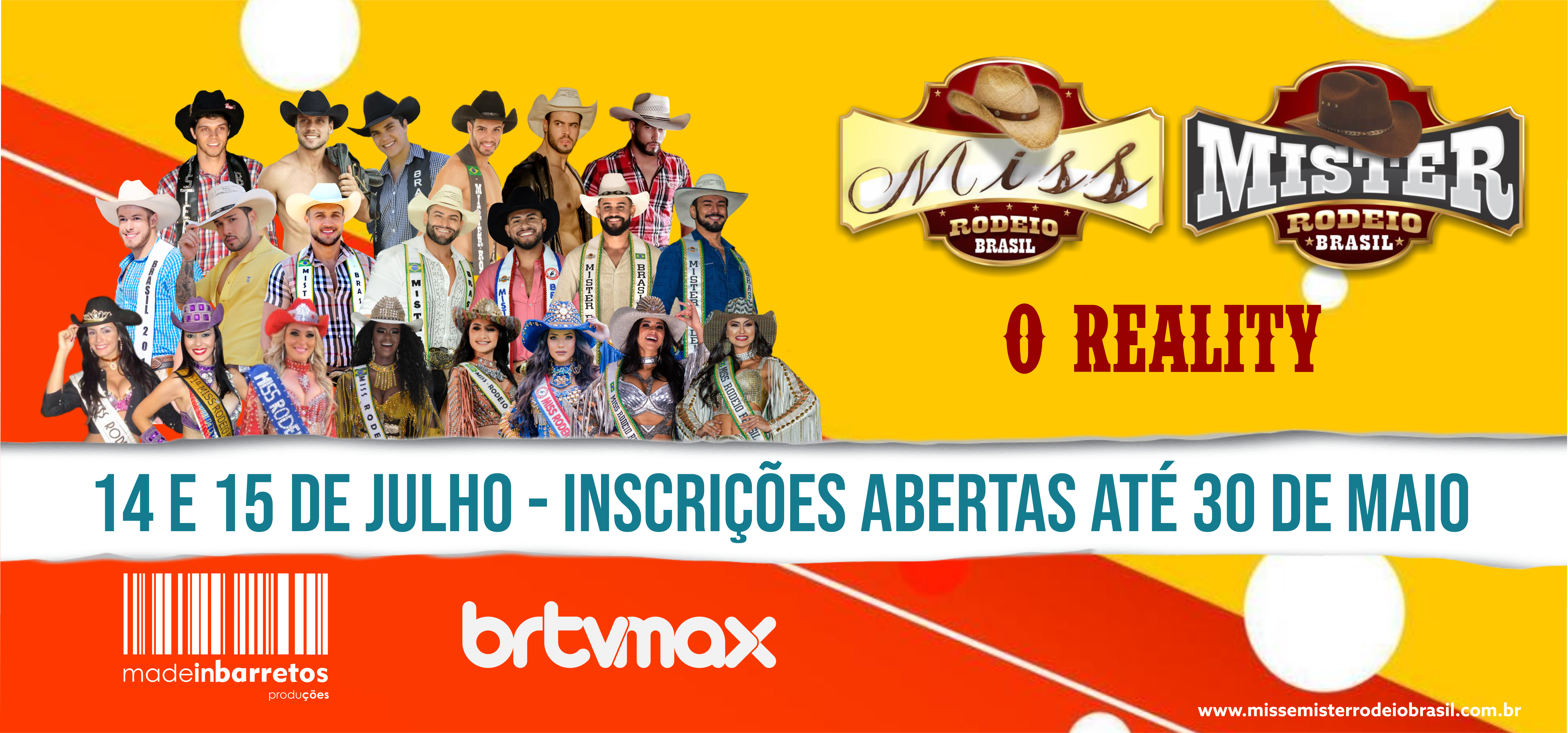 Miss & Mister Rodeio Brasil 2025 serão eleitos em reality show na BRTVMAX
