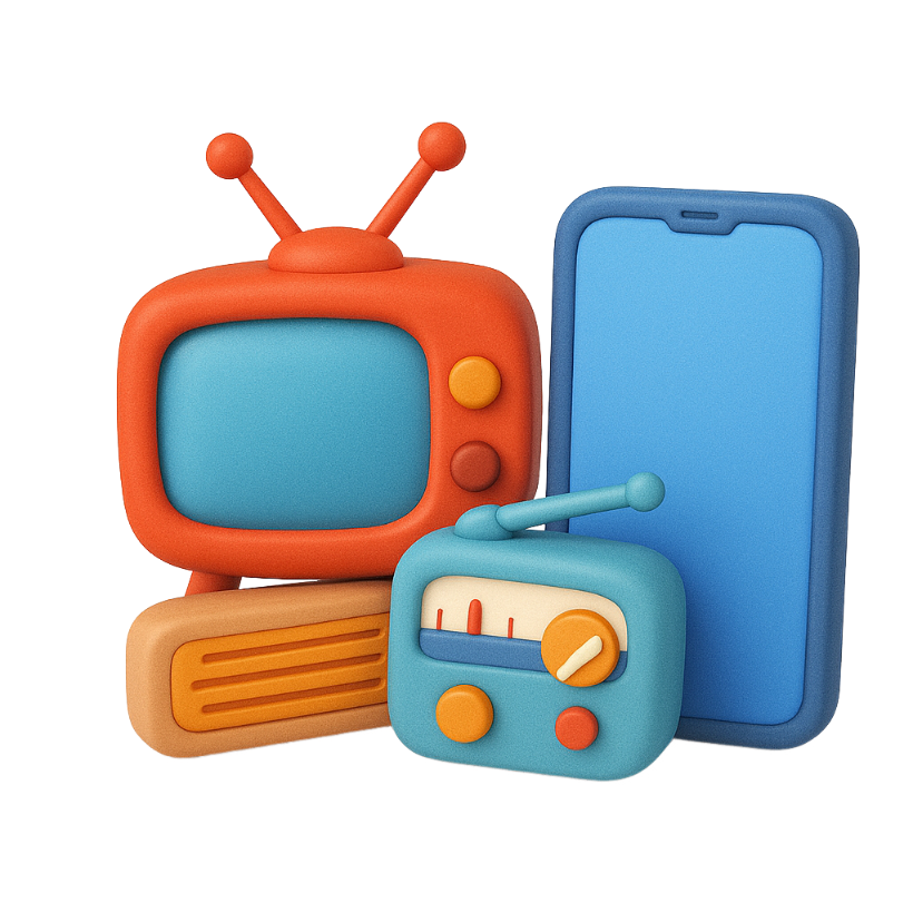 Desenvolvimento de roteiros e formatos para TV, rádio e internet